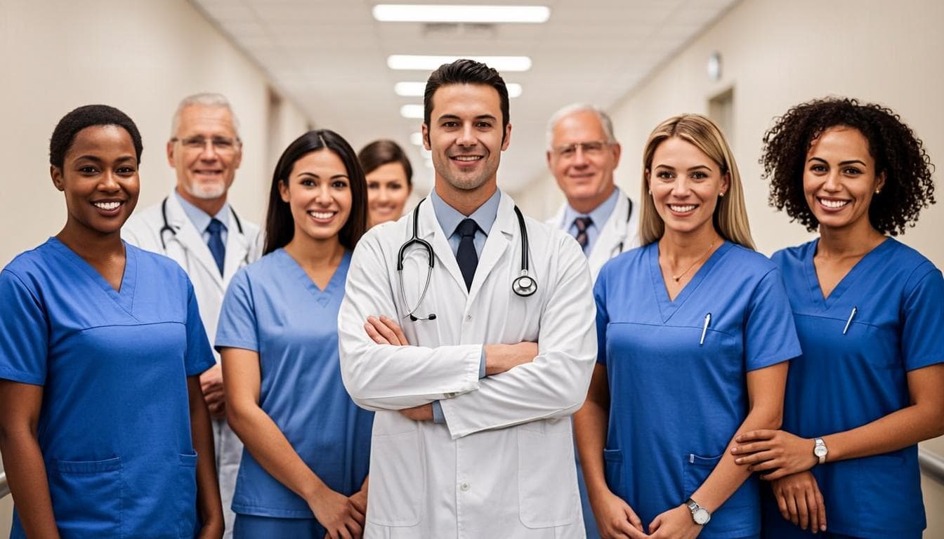 Healthcare professionals using Staffist platform